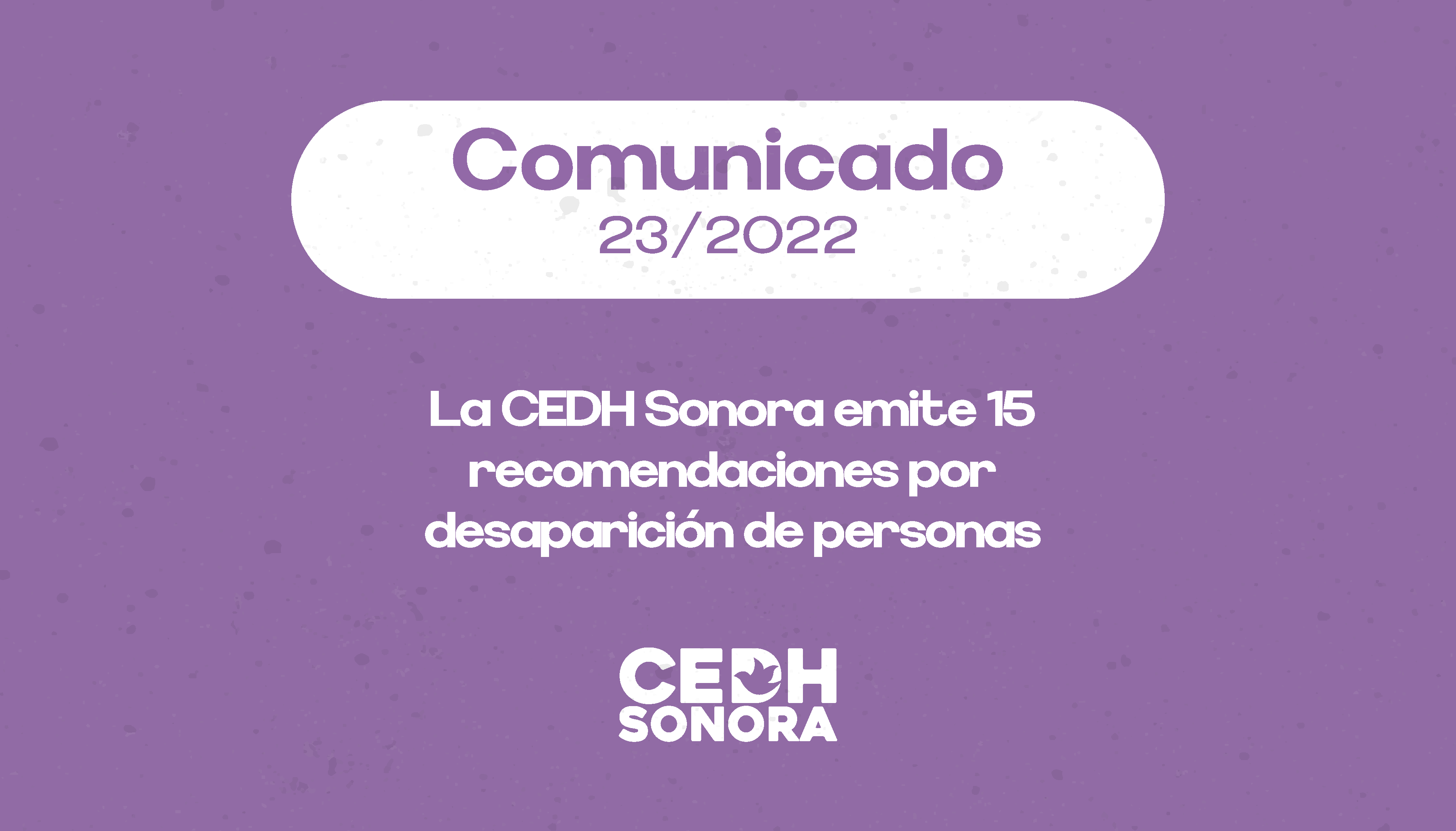 La CEDH Sonora emite 15 recomendaciones por desaparición de personas